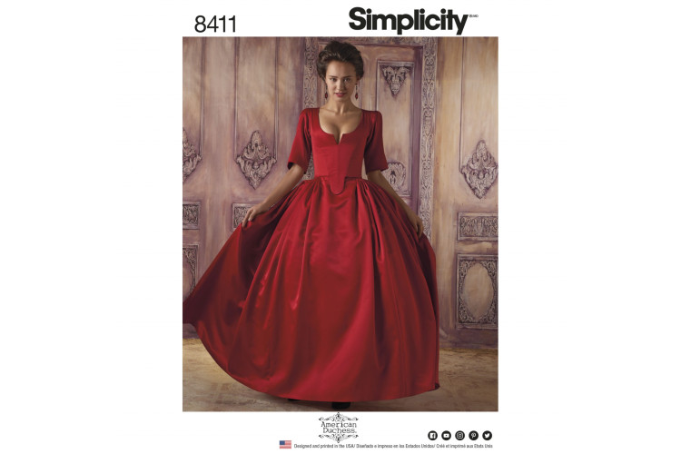 S8411 Misses' 18th Century Costume