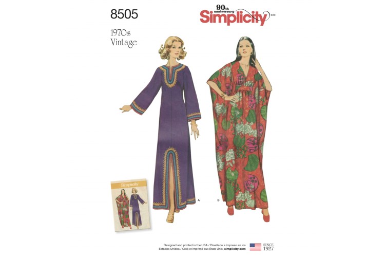 S8505 Misses' Vintage Caftans