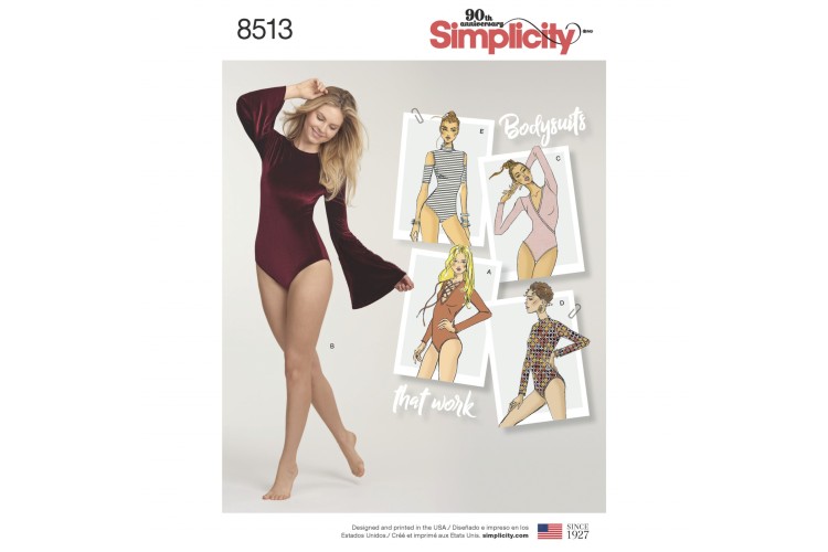 S8513 Misses' Knit Bodysuits