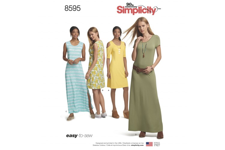 S8595 Misses' Knit Dresses