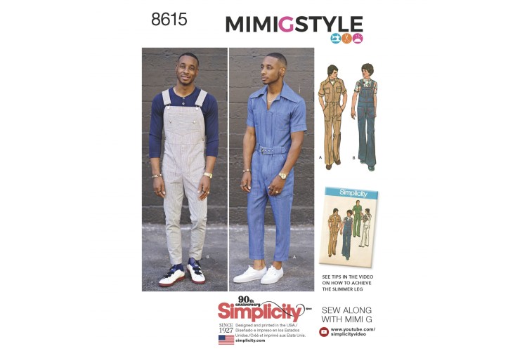 S8615 Men's Vintage Jumpsuit and Overalls