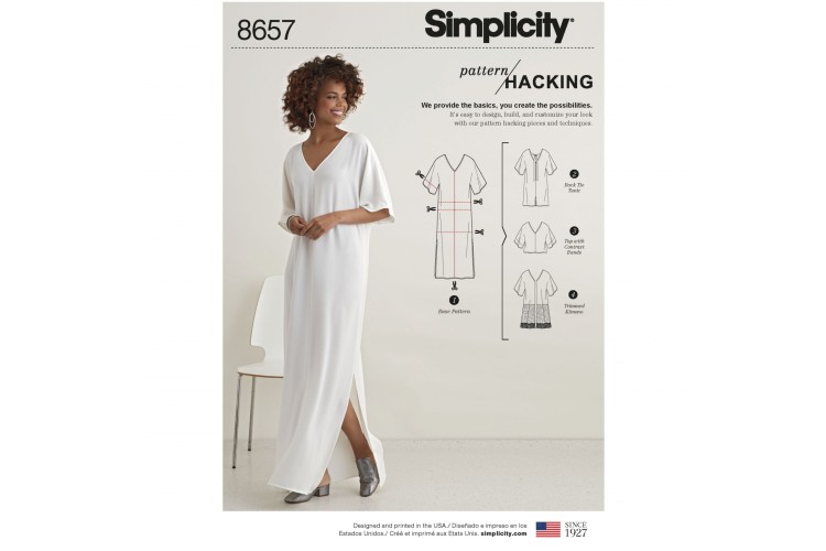 S8657 Misses' Caftan with Options for Design Hacking
