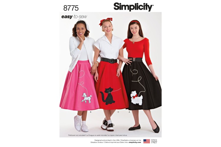 S8775 Rockabilly Poodle Skirts