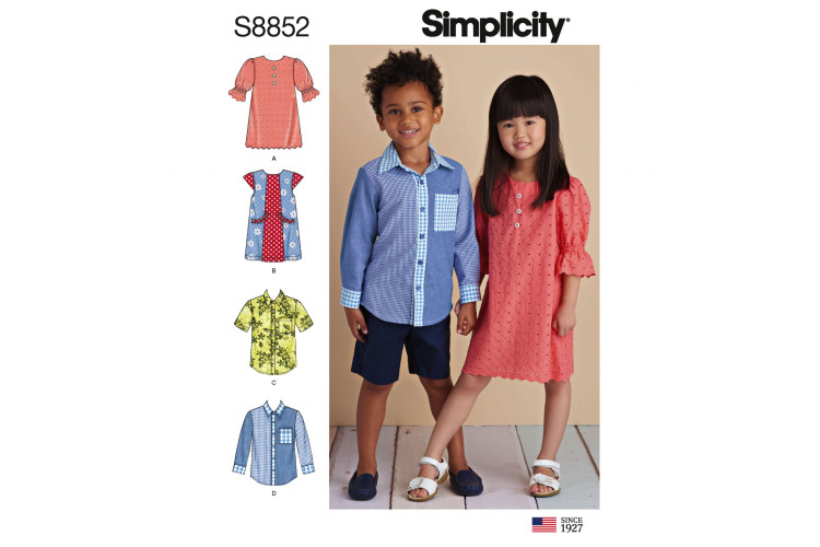 S8852 Child's Dresses and Shirt