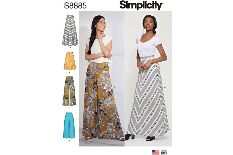 S8885 Misses' Skirt and Pants