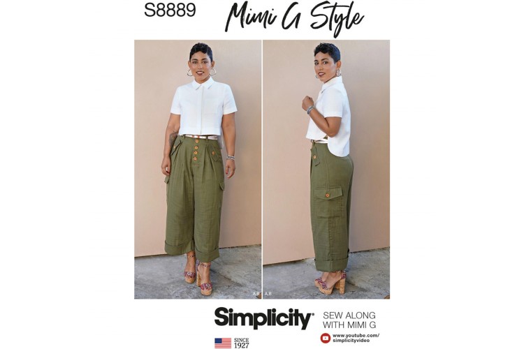 S8889 Mimi G Style Misses' Shirt and Wide Leg Pants