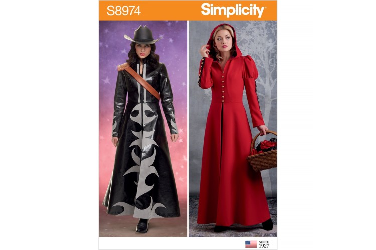 S8974 Misses' Cosplay Coat Costume Pattern