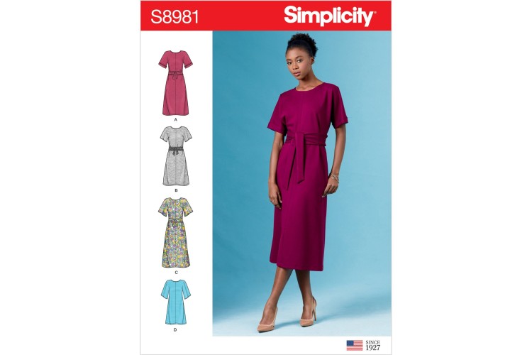 S8981 Misses' Front Tie Dresses