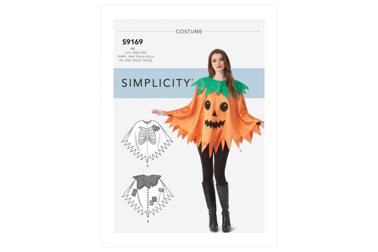 S9169 Misses' Character Poncho Costumes