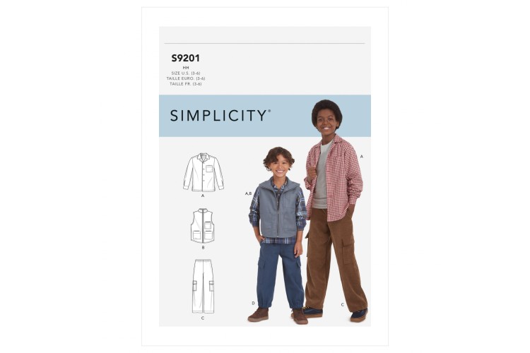 S9201 Children's and Boys' Shirt, Waistcoat and Pull-On Trousers
