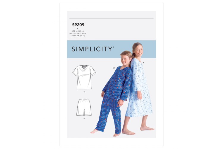 S9209 Boys'/Girls' V-Neck Shirts, Gown, Shorts and Trousers