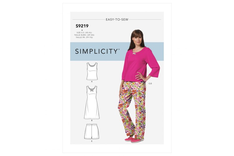 S9219 Misses' and Misses' Petite Sleepwear