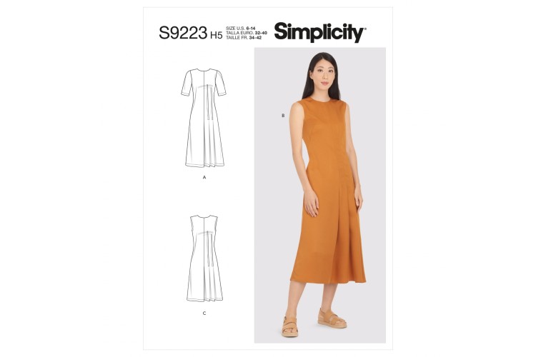 S9223 Misses' Pleated Dress