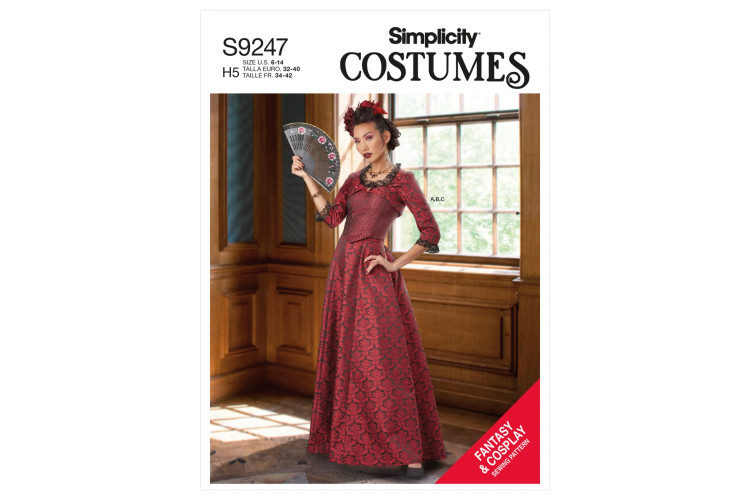 S9247 Misses' Bolero, Corset, Skirt