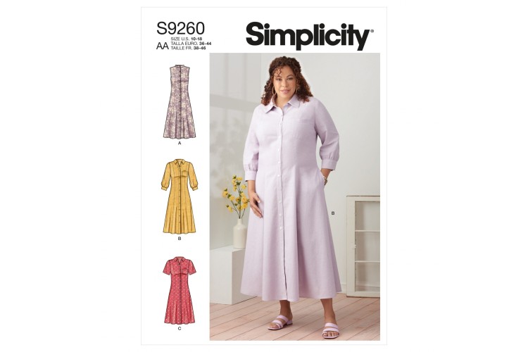 S9260 Misses' and Women's Button Front Dresses