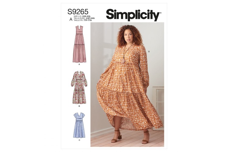 S9265 Misses' and Women's Tiered Dresses