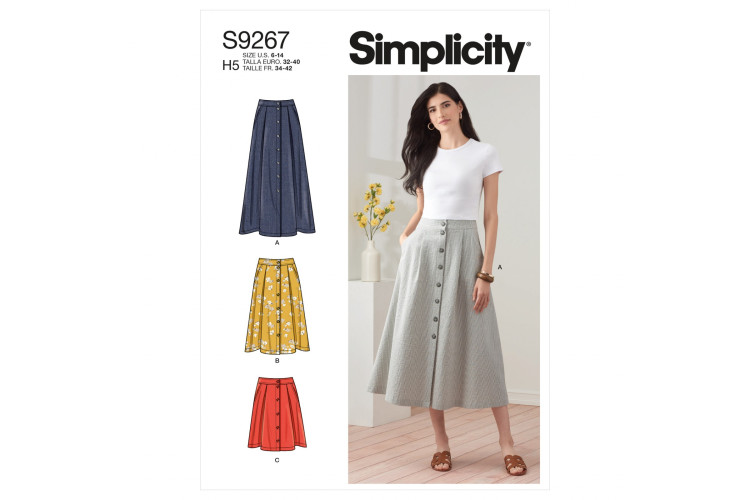 S9267 Misses' Skirt In Three Lengths