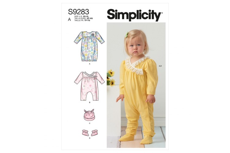 S9283 Infants' Gown and Jumpsuit