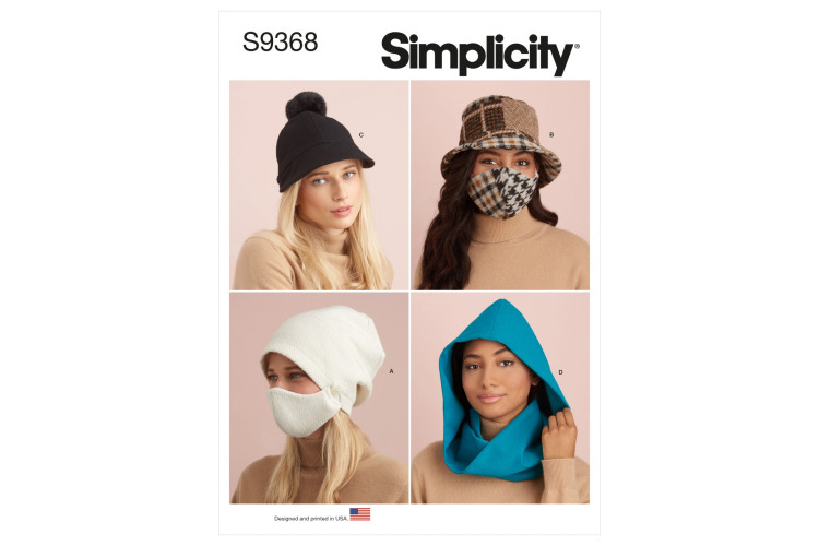 S9368 Hat and Mask Sets, Hooded Infinity Scarf and Mask