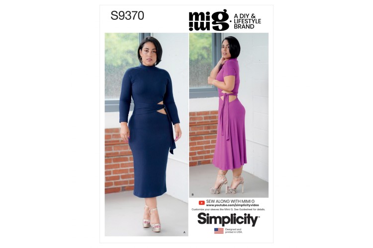 S9370 Misses' Knit Dress with Sleeve and Length Variations