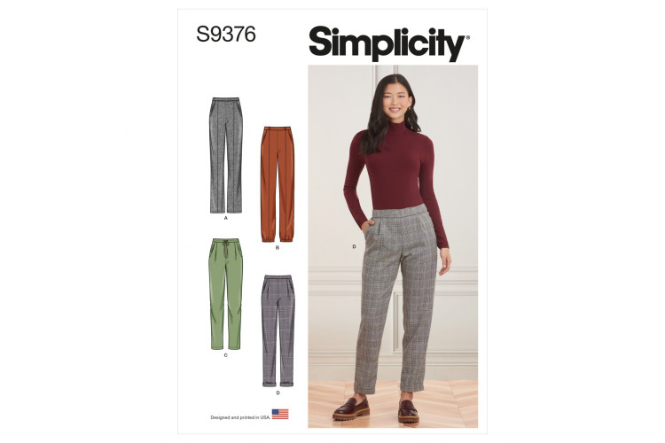 S9376 Misses' Pull-on Trousers