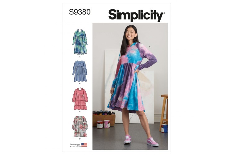 S9380 Misses' Sweatshirt Dresses