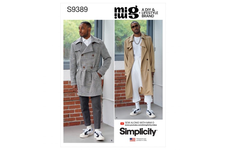 S9389 Men's Trench Coat in Two Lengths