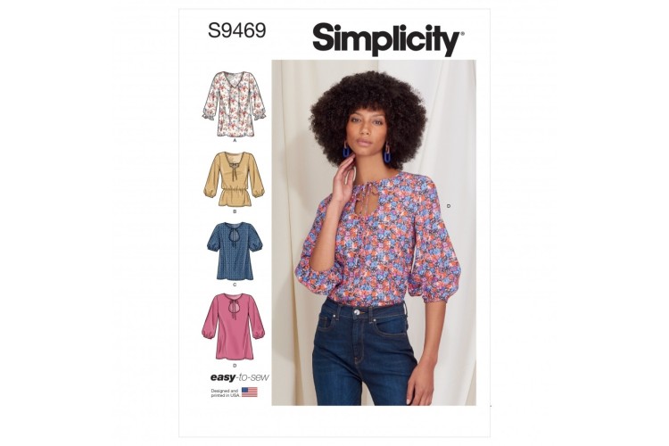 S9469 Misses' Easy Tops and Tunics
