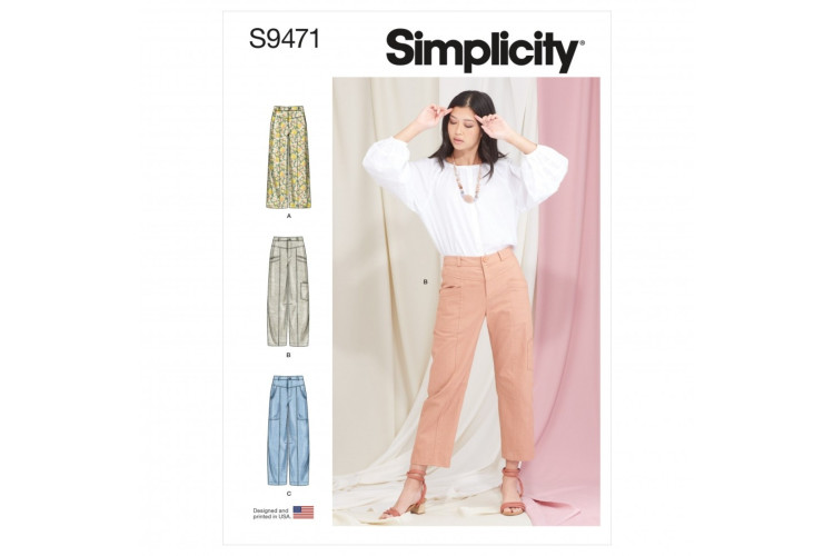 S9471 Misses' Cropped Trousers