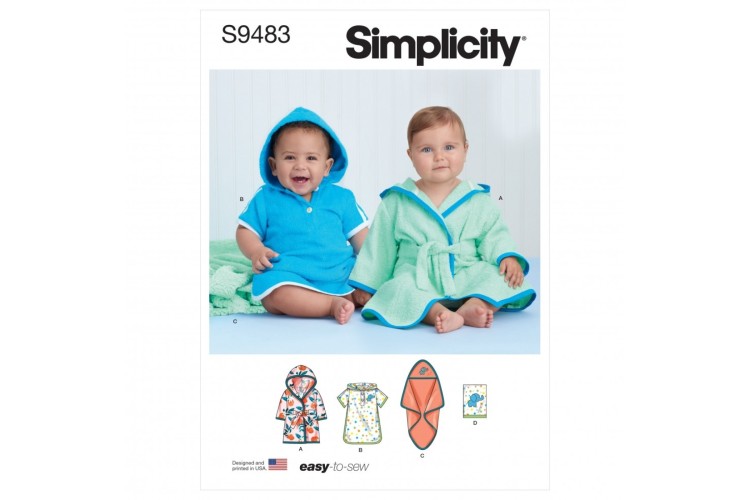 S9483 Babies' Bathtime Robes and Hooded Towel