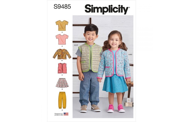 S9485 Toddlers' Jacket, Top, Skirt and Trousers