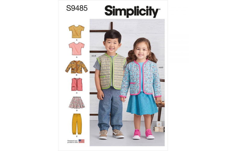 S9485 Toddlers' Jacket, Top, Skirt and Trousers