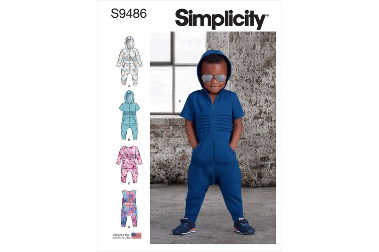 S9486 Toddlers' Knit Jumpsuit
