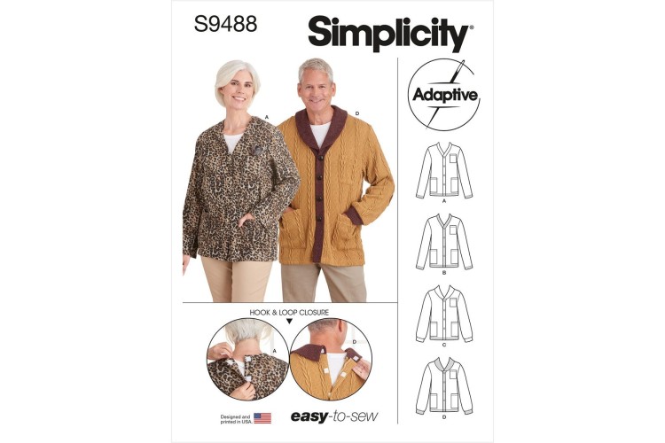 S9488 Unisex Adaptive Cardigan