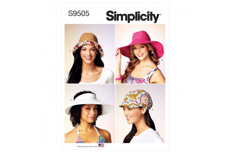 S9505 Simplicity Hats In Four Styles