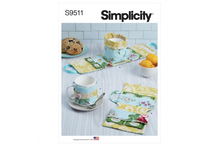 S9511 Simplicity Mug Case, Tea Bag Case, Mug Cozy