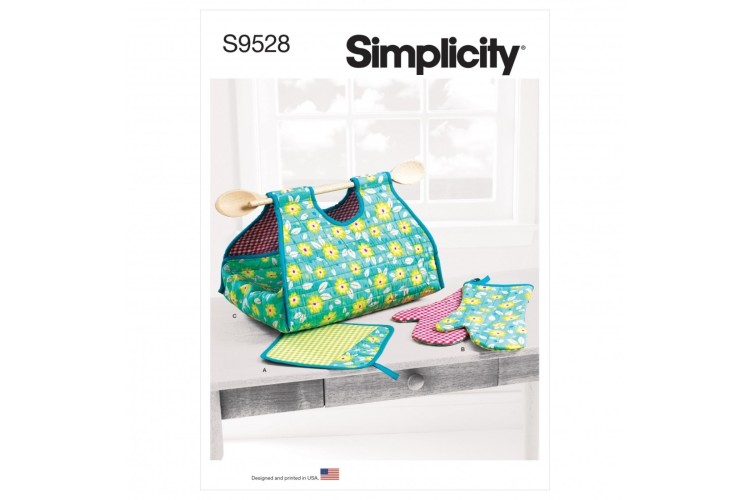 S9528 Simplicity Pattern 9528 Pot Holder, Mitt and Casserole Holder