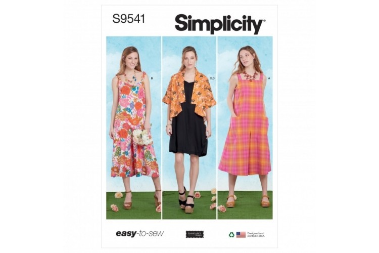 S9541 Simplicity Misses Jumpsuit, Dress and Jacket