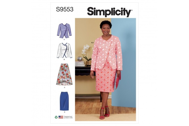 S9553 Simplicity Misses Jacket and Skirts