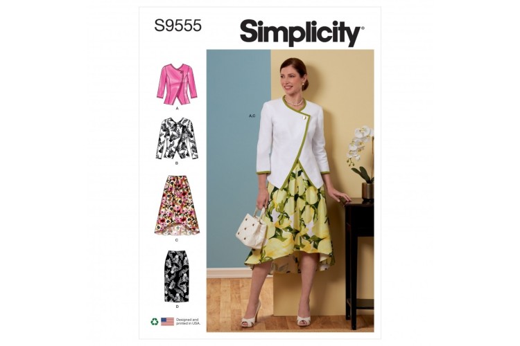 S9555 Simplicity Misses Jacket and Skirts