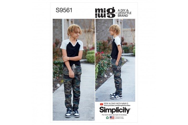 S9561 Simplicity Boys Knit Tops and Woven Pants and Shorts