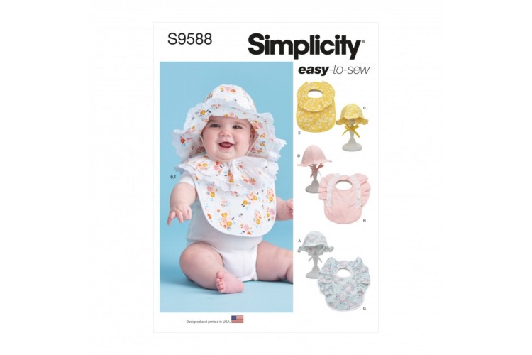 S9588 Simplicity Babies' Hats and Bibs