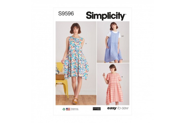 S9596 Simplicity Pullover Dress and Knit Top by Elaine Heigl