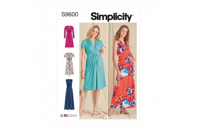 S9600 Simplicity Misses' Knit Dresses