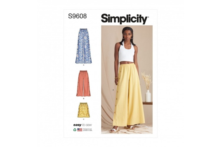 S9608 Simplicity Misses' Pants and Skirt
