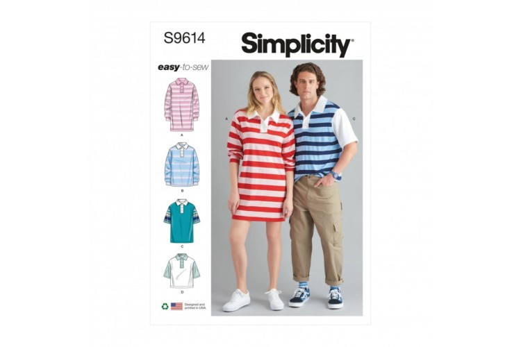 S9614 Simplicity Teens', Misses' and Men's Shirts
