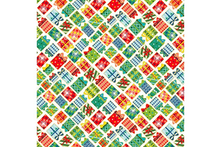 Christmas Santa Express Presents 112cm Wide 100% Cotton