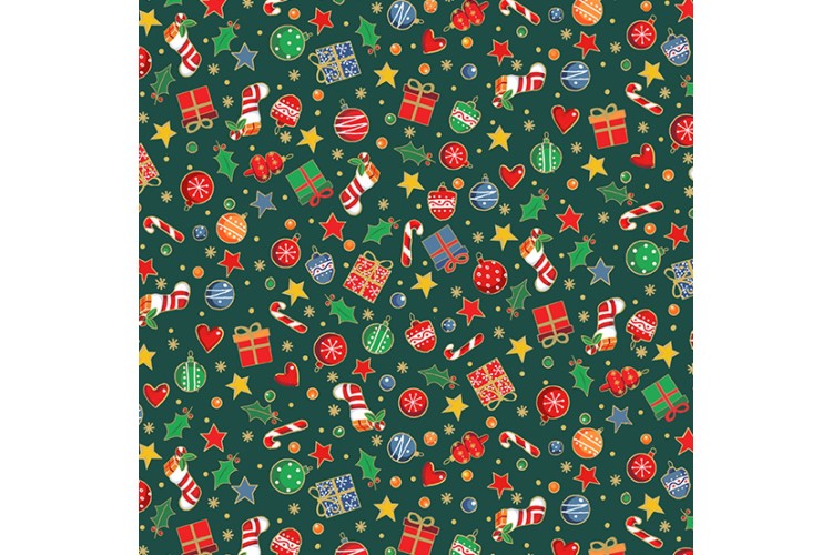 Santas Christmas by Makower UK - Mini Scatter 112cm Wide 100% Cotton 