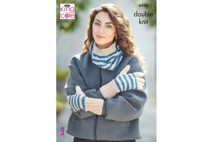 Scarf, Hat, Cowl & Gloves Knitted in Eternity DK - 6458