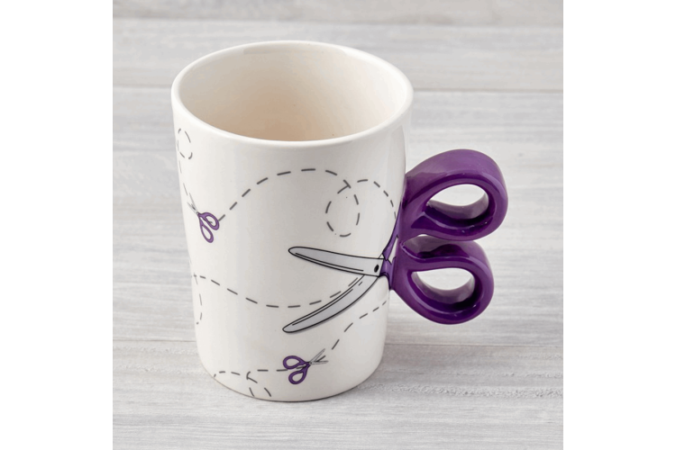 Scissors Shaped Handle Mug